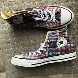 plaid converse high tops